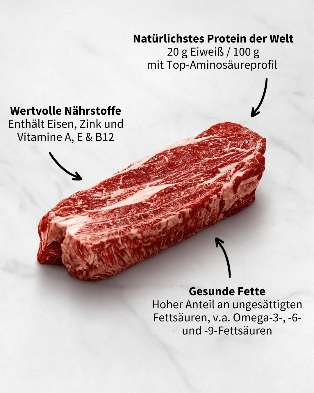 Gesundes Wagxu Nackensteak